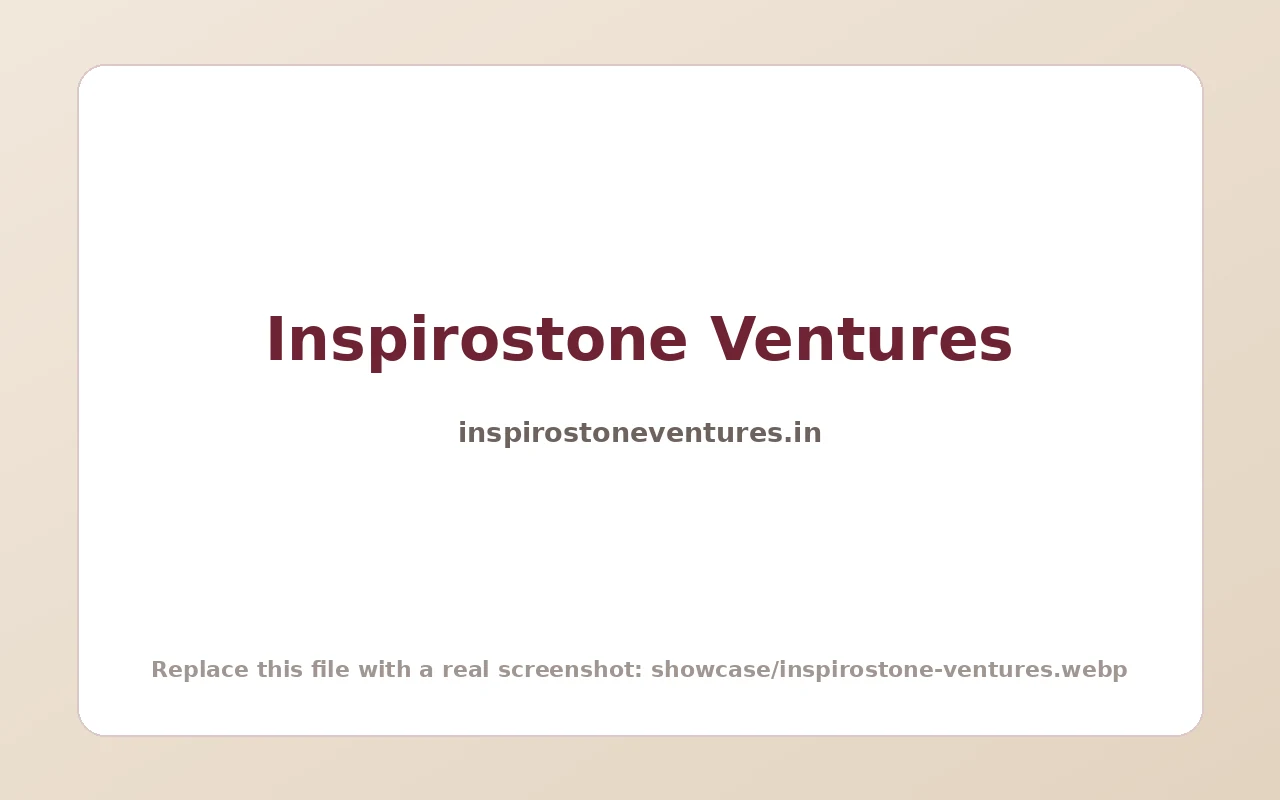 Inspirostone Ventures Pvt. Ltd. website preview