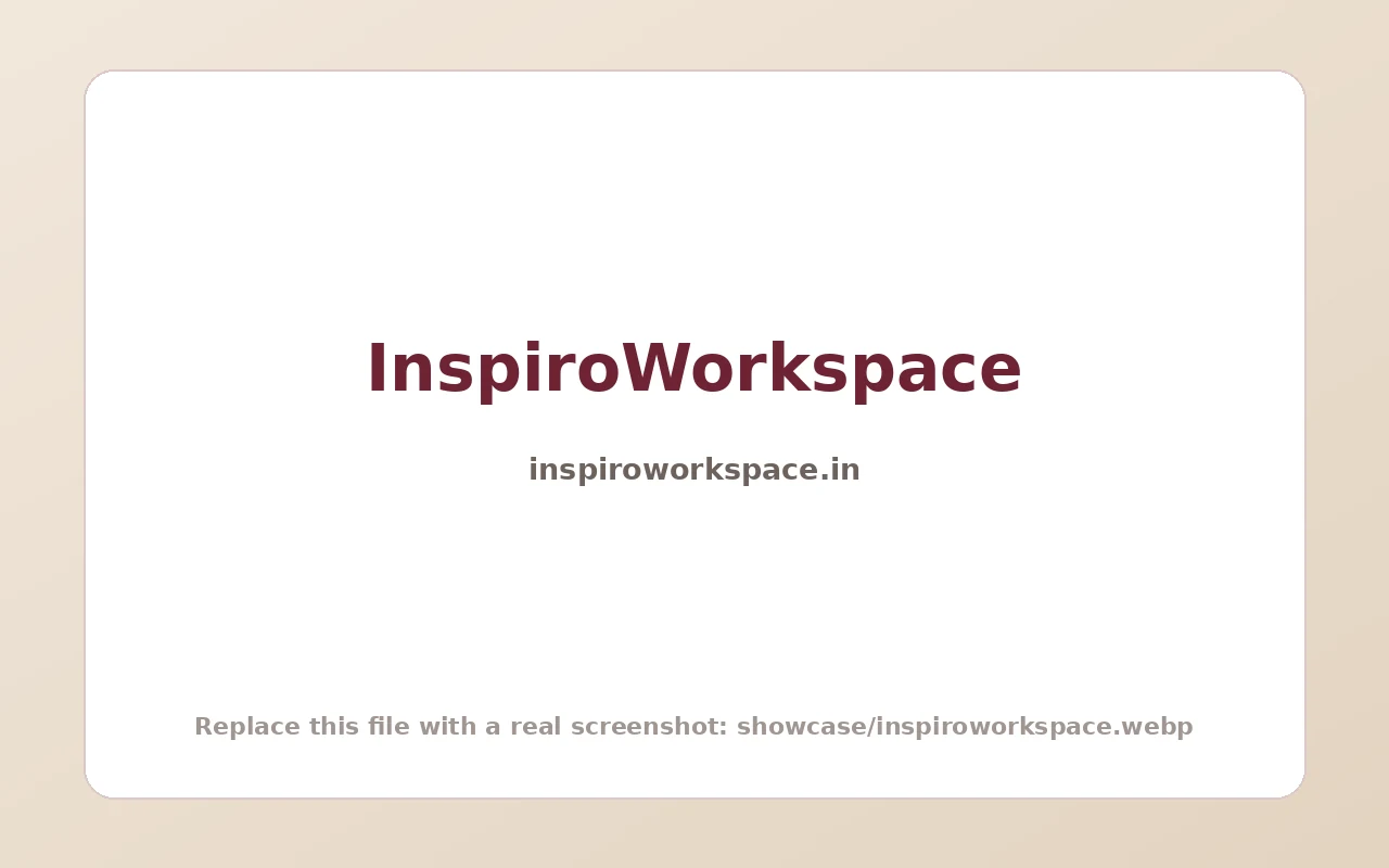 InspiroWorkspace website preview